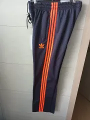 アディダス トレーナー ネイビー/オレンジ 裏起毛 新品 M