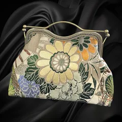 【No.746】着物リメイクバッグ、和風オリジナルバッグ、着物ショルダーバッグ