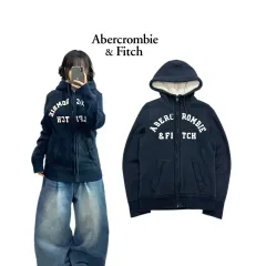 Abercrombie Y2K ファー アーチロゴ フーディジップアップ