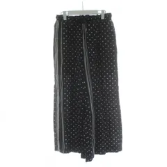 マカフィー MACPHEE トゥモローランド パンツ 36 ネイビー 紺色 ドット柄 ワイドシルエット /PP ■GY99