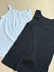 ノースリーブ ブラック 白