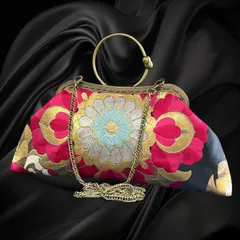 【No.747】着物リメイクバッグ、和風オリジナルバッグ、着物ショルダーバッグ