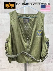 90'S USA製 米軍 アルファインダストリーズ E-1 ラジオベスト M ALPHA INDUSTRIES