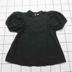 ◇ Θ アングリッド Ungrid パフスリーブコットンブラウス ブラック系 レディース E  【1601210007262】