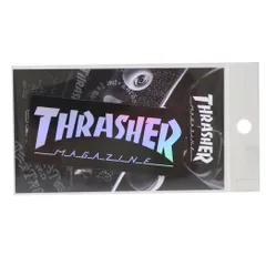 【メール便】THRASHER ダイカットシール ホログラムステッカー HOMETOWN LOGO BK スポーツブランド ゼネラルステッカー 耐水耐光 デコステッカー スラッシャー グッズ 