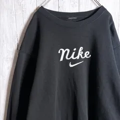 【国内正規品】ナイキ NIKE 筆記体刺繍 ブラック スウェット トレーナー #1854