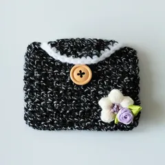 セット２.ミニポーチ＋お花ブローチ