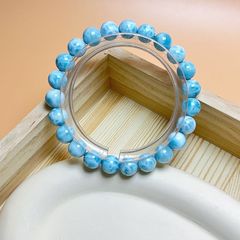 高品質】【ドミニカ共和国】【天然石ラリマー】【10.5mm珠】【17cm 