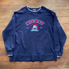 00's Disneyland resort MIckey sweat. 古着　ディズニーランドリゾート　ミッキースウェット　ネイビー　紺　XL