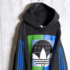 【海外モデル】adidas originals デカロゴ トレフォイル マルチカラー パーカー #8653