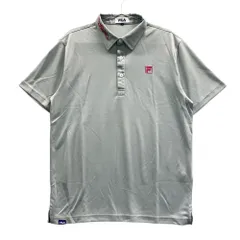 サイズ：L FILA GOLF フィラゴルフ  半袖ポロシャツ  グレー系 [240101607443] ゴルフウェア メンズ ストスト