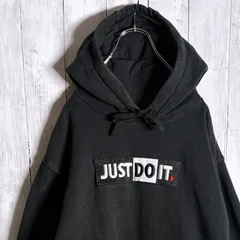 【海外モデル】ナイキ NIKE JUST DO IT ロゴ パーカー ブラック #989