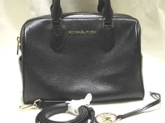 美品 マイケルコース 2WAY ダッフル ミニボストンバッグ ☆ 35F9GBFS5L ブラック レザー ショルダー ハンドバッグ MICHAEL KORS ▼8A