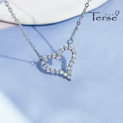 ネックレス ペンダント レディース ハート オープンハート CZ キュービックジルコニア シンプル 豪華 バレンタイン プレゼント ギフト ホワイトデー 母の日 記念日 誕生日 入学式 卒業式 新生活 普段使い お出かけ 軽量