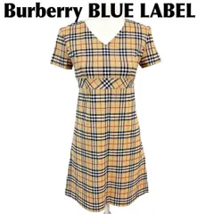 【美品】BURBERRY 半袖ワンピース 38 ノバチェック ベージュ