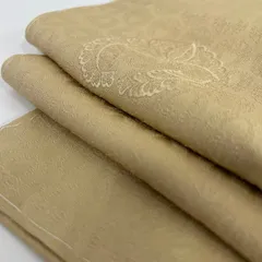 色無地 付け下げ 正絹 一つ紋 やまとお誂え 刺繍 美しい地模様 袷 着物 MK-3627