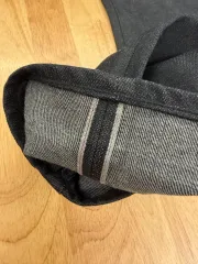 UNIQLO ユニクロ セルビッジ スリム ストレート ブラックジーン 35