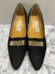 ✨NINA RICCI 黒 スエード ポインテッドトゥ 22.5cm - メルカリ