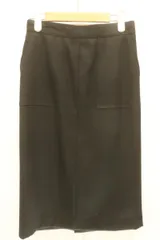 【中古】 INDIVI レディースタイトスカート 38 ストレッチタイトスカートINDIVI38黒 ブラック無地