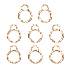 uxcell カラビナ キーホルダー 44.5mm 小型 軽量 財布 バッグ アウトドア 鍵 カギ DIYクラフト用 8個 金色