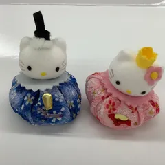 キティ&ダニエル雛人形 おじゃみ座面 縮緬着物 季節飾り〈i-forest〉のサムネイル