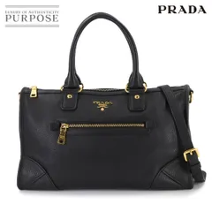 プラダ PRADA 2way ハンド ショルダー バッグ レザー ブラック BL0639 ゴールド 金具 Hand Shoulder Bag 90308472