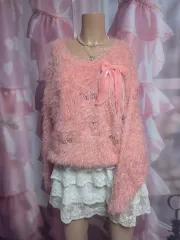 INGNI レタリング コーラル ファー ニット