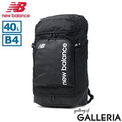 ニューバランス リュック メンズ レディース 大容量 通学 ブランド New Balance カジュアル 軽量 大きめ ボックス型 男子 女子 中学生 高校生 学生 撥水 B4 PC トップローディングバックパック 40L LAB55615 ブラック×ホワイト