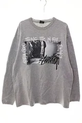 ステューシー STUSSY GOTTA GOOD THING ITZ IN FULL SWING GREY L グラフィック プリント ロンT グレー 長袖 【ブランド古着ベクトル】【中古】260108