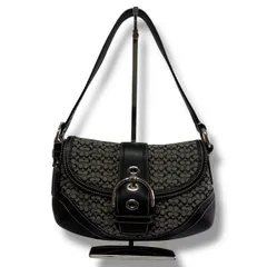 Coach Signature Soho Hobo Shoulder Bag ワンショルダー ハンドバッグ シグネチャー ソーホー スモールフラップ  ブラック