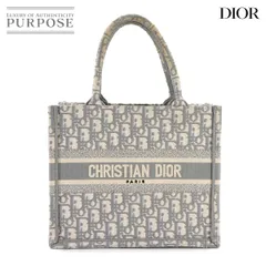 クリスチャン ディオール Christian Dior オブリーク ブック トート スモール バッグ キャンバス グレー M1265ZRIW 90309304