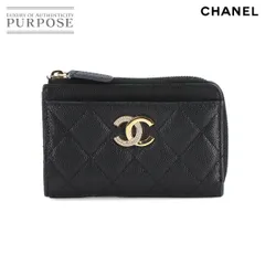 シャネル CHANEL マトラッセ コインケース フラグメントケース 財布 キャビアスキン ブラック ココマーク Matelasse Coin Case 90309334