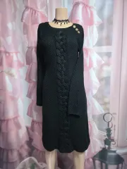 カルバン・クライン ゴールドボタン POINT ケーブル編み ニット ONE PIECE