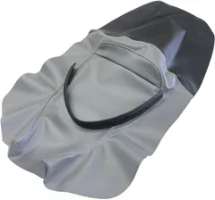 ヤマハ SRX250(51Y) 専用設計 シートカバー 日本製 (厚手生地)【生地：グレー/黒ツートン/ステッチグレー/タンデムベルト付き】張替タイプ