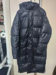 ナイキ ブラック ロングダウンジャケット フード ダウン ダウンコート