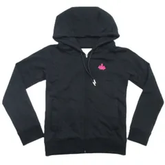 (K0202006)　Rady　レディ　ビジュー装飾パーカー　スウェット　ブラック×ピンク　シャンデリア　F