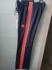 アディダス トレーナー ネイビー/オレンジ 裏起毛 新品 M