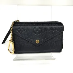 LOUIS VUITTON ルイ・ヴィトン カードケース ポルト カルト･レクト ヴェルソ モノグラム アンプラント コインケース M69421 レディース レザー ブラック 中古