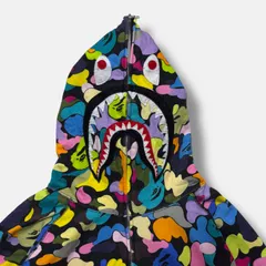 A BATHING APE マルチカモシャークフルジップフーディ y2k マルチカラー 2XL