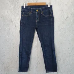 UNIQLO ユニクロ UJ クロップドデニム 股浅め ローライズ ネイビー レディース サイズ23 ネイビー 〇□