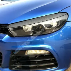 人気商品★VW 尚酷 Scirocco 08-17 前大灯灯眉外装 ABS 車身貼り 鋼琴黒?カーボン調デザイン CQP202Q044