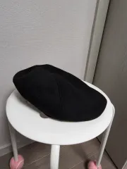 ZARA ブラック ハンチングキャップ ニュースボーイキャップ