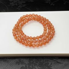 ブレスレット レディース 天然石 カーネリアン×水晶 2連 華やか - メルカリ
