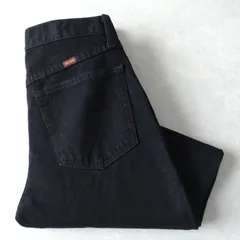 ■古着 RUSTLER ラスラー ブラックジーンズ デニムパンツ Wrangler姉妹ブランド 黒 W32L30【L5507】
