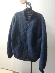 ZARA ザラ マン キルティング ブルゾン アウター XL サイズ ネイビー