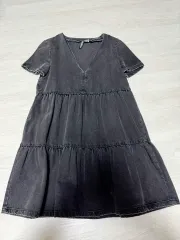 H&M DIVIDED ブラック ティアード ONE PIECE