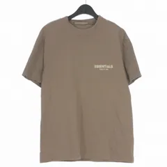 エフオージー エッセンシャルズ FOG ESSENTIALS ロゴプリント クルーネックTシャツ カットソー 半袖 S ブラウン 茶