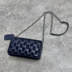 国内正規 参考上代289300円 未使用 Maison Margiela 25AW GLAM SLAM EMBROIDERY FLAP MINI グラムスラム エンブロイダリー チェーンバッグ メゾンマルジェラ SB1ZI0014 ネイビー （8411M）