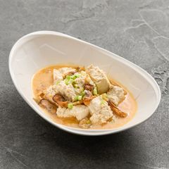 3F 食品サンプル アサリとカリフラワーの温サラダ ハート器付 置物