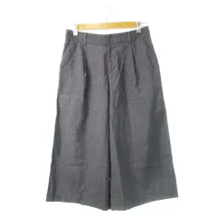 ジャーナルスタンダード レリューム JOURNAL STANDARD relume パンツ ガウチョ ワイド フレア タック ボリューム 薄手 きれいめ ストライプ M グレー /CK12